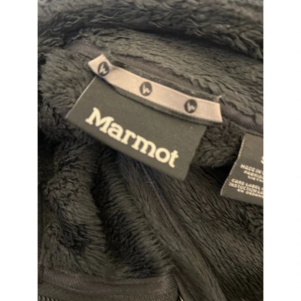 Marmot Womens Black‎ High Pile Fleece Full Zip Jacket Size S P Small